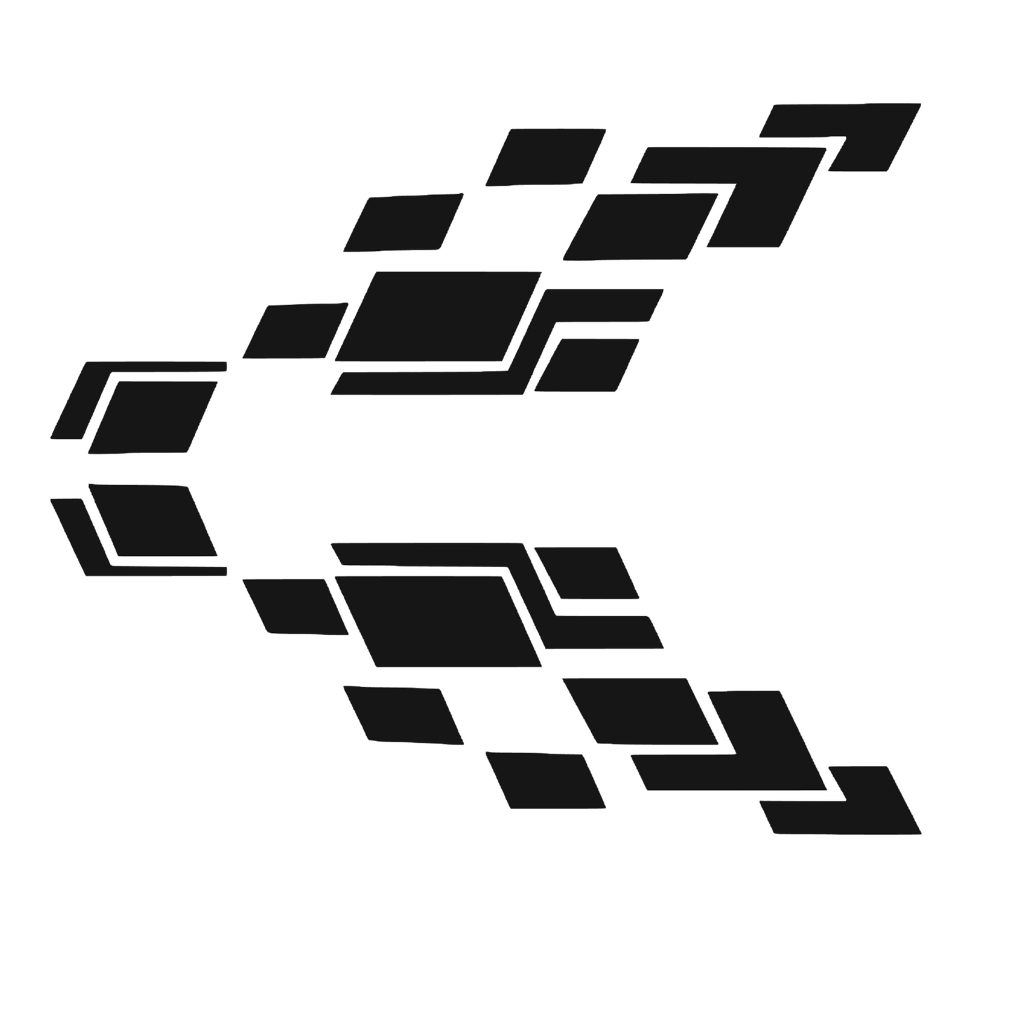 Set 2 stickere stanga si dreapta auto decorativ, rezistent la apa si UV. pentru laterale, model patrate