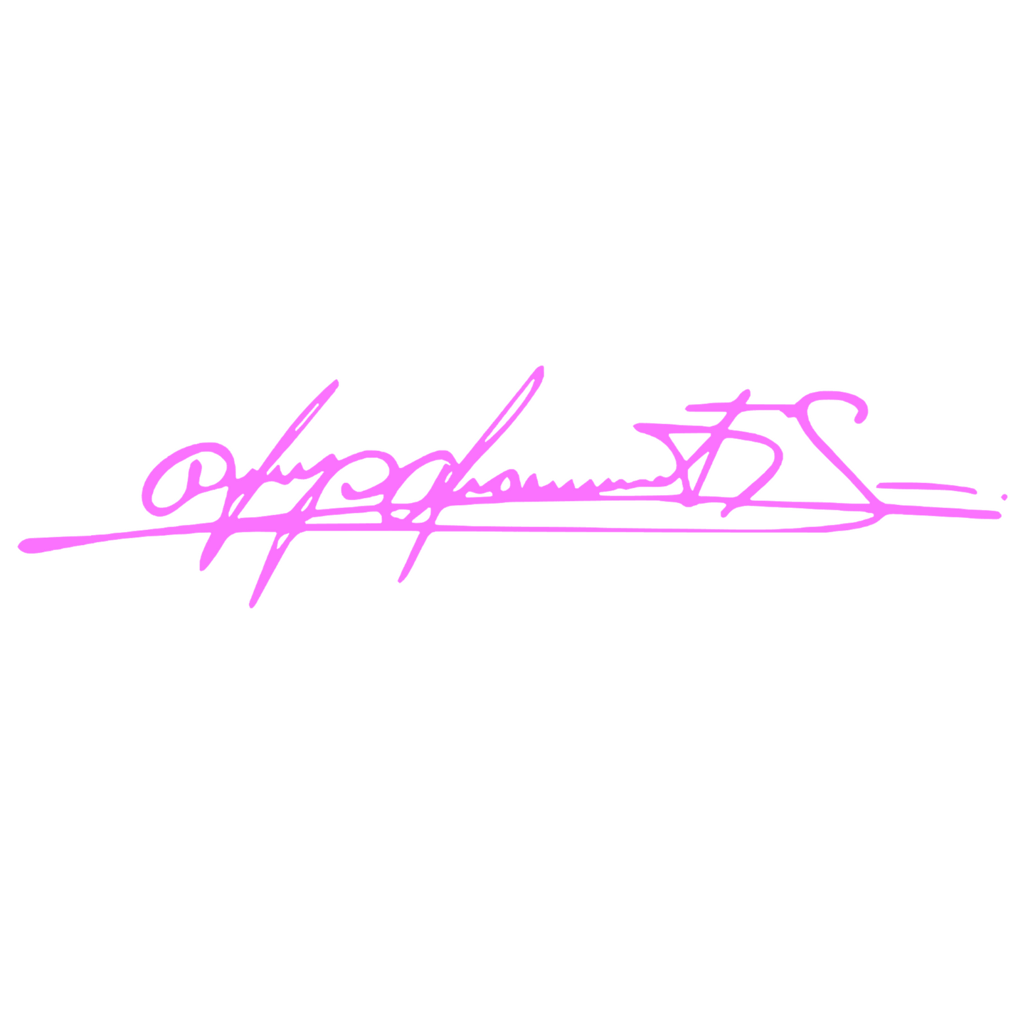 Sticker auto moto decorativ, model semnatura, pentru bara, faruri, capota sau geam