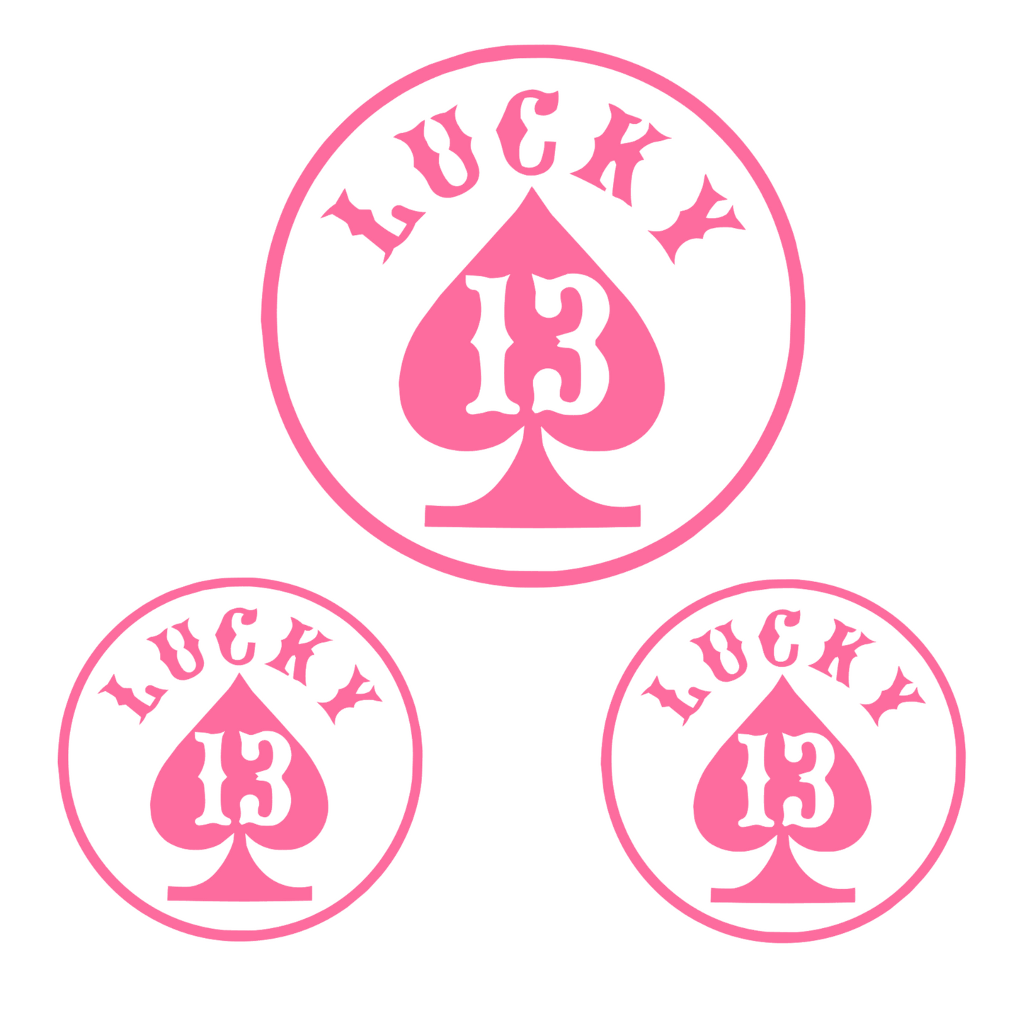 Set 3 stickere Lucky 13