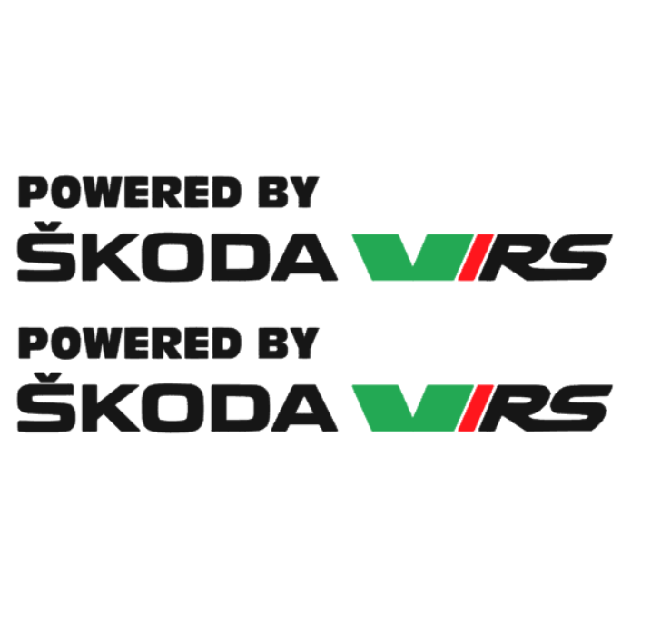 Set 2 stickere tip Powered by Skoda