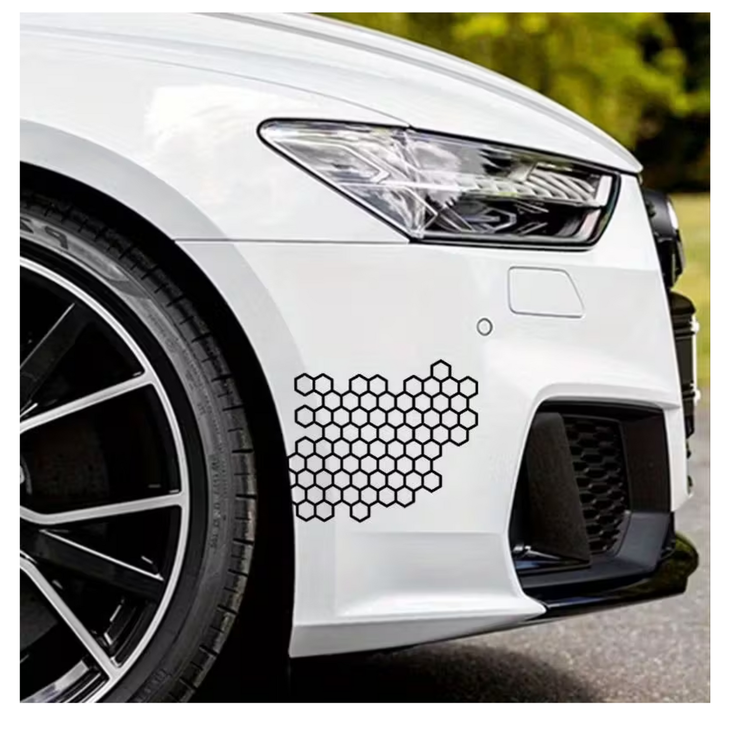 Sticker auto moto decorativ,, rezistent la apa, model hexagon