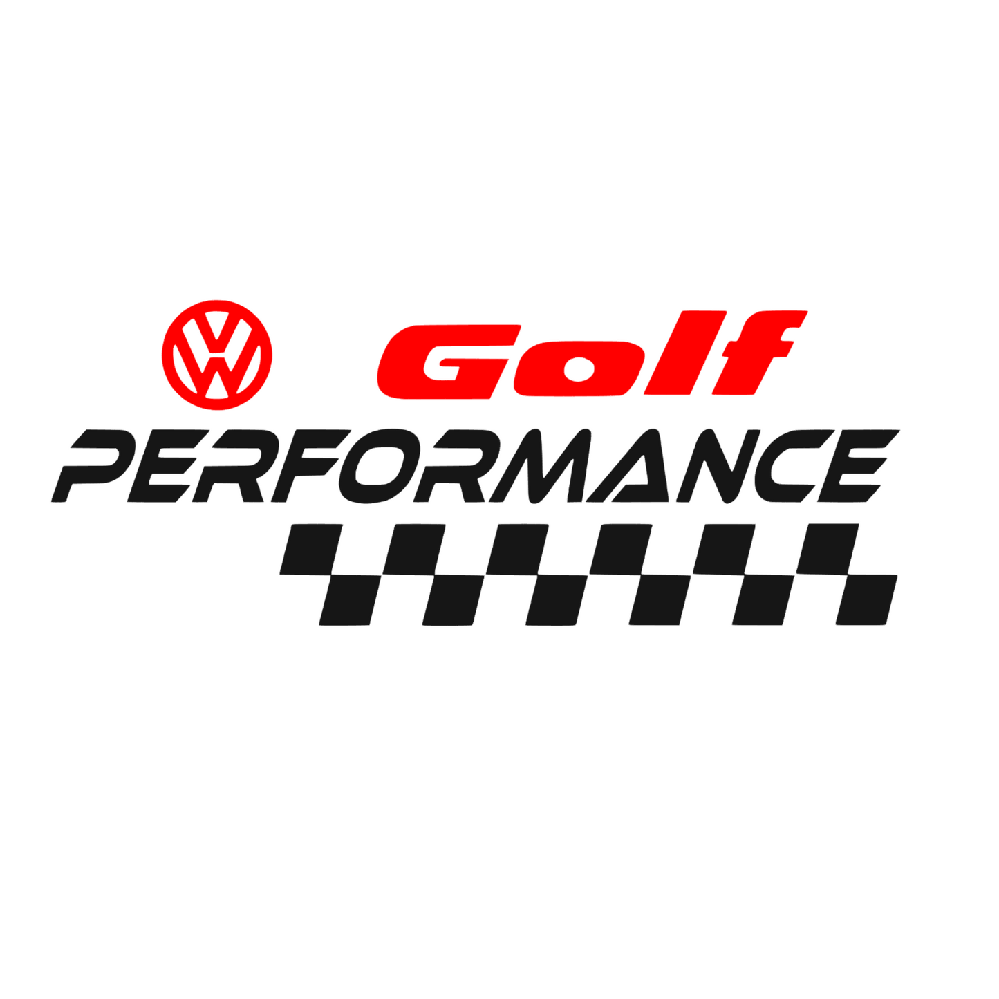 Sticker auto Volkswagen Golf logo performance