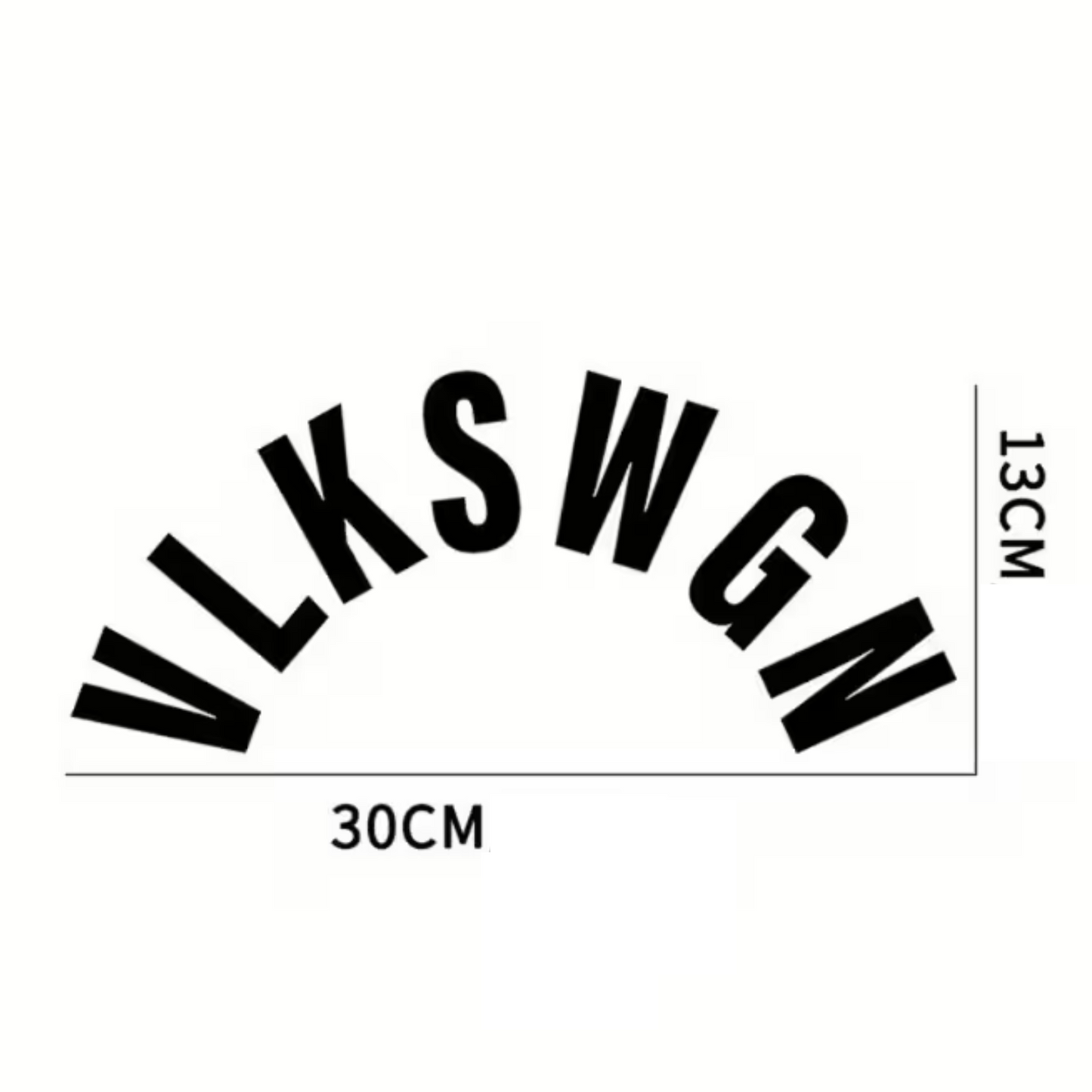 Sticker auto pentru luneta Volkswagen, V L K S W G N
