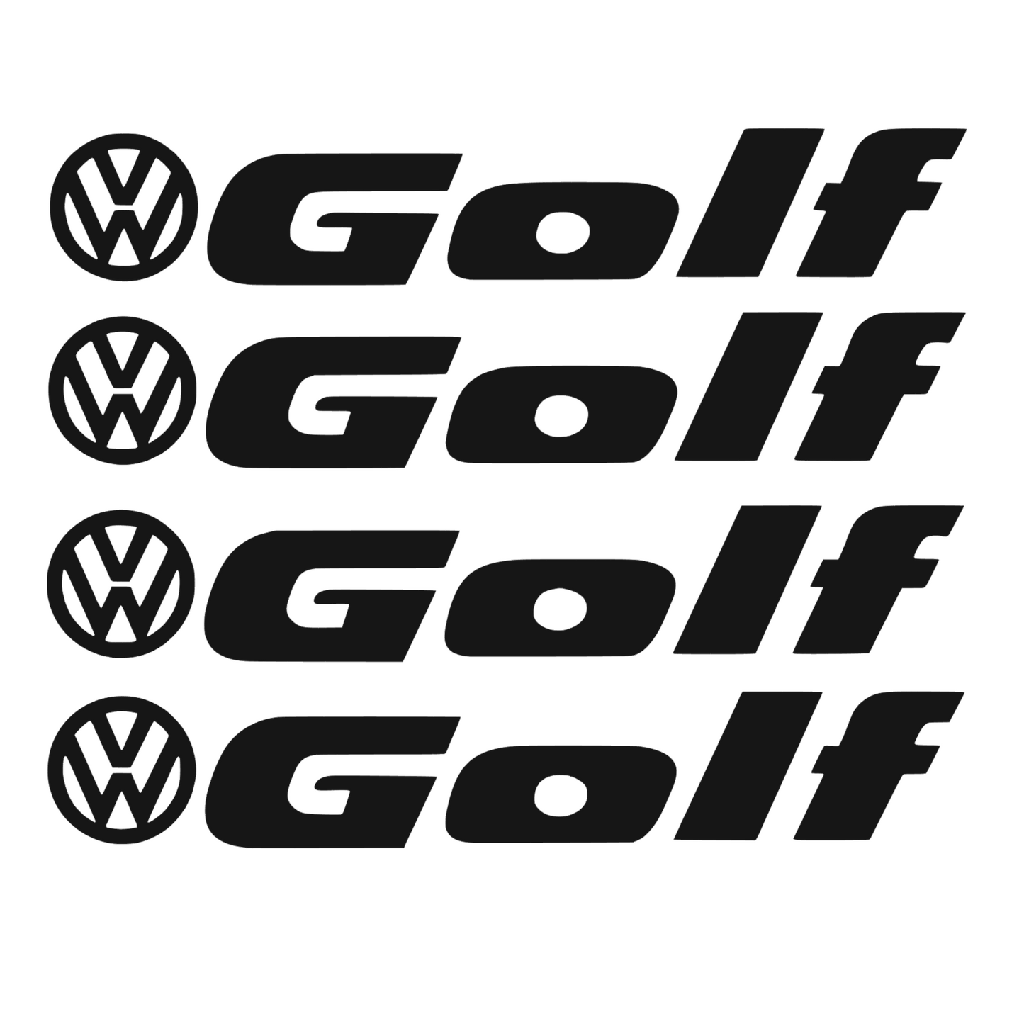 Set 4 Sticker Auto Volkswagen Golf Vw manere - etriere