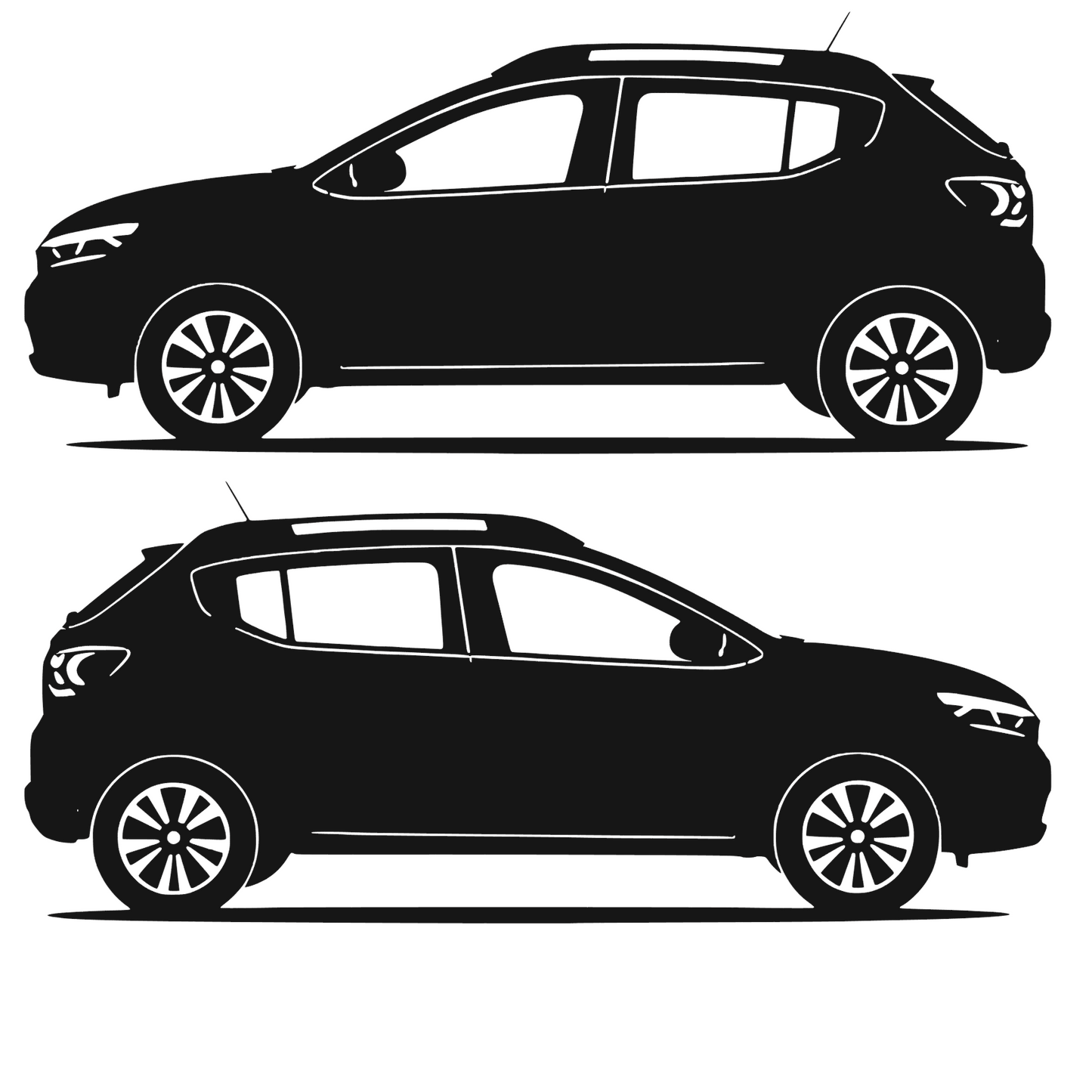 Set 2 stickere rezistente, stanga si dreapta, Dacia Sandero 3 Stepway 2021+