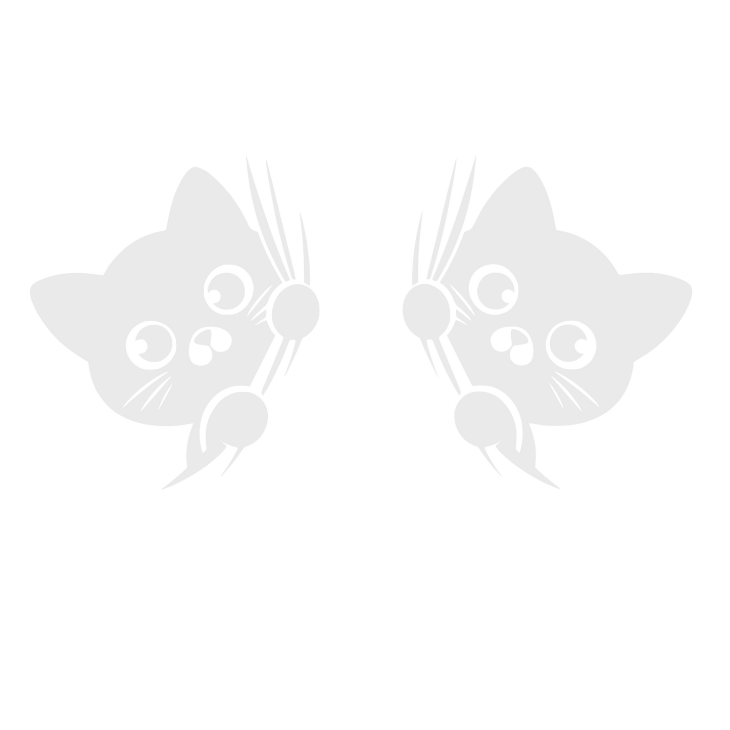 Set 2 stickere decorative, rezistente, pisicute dragute