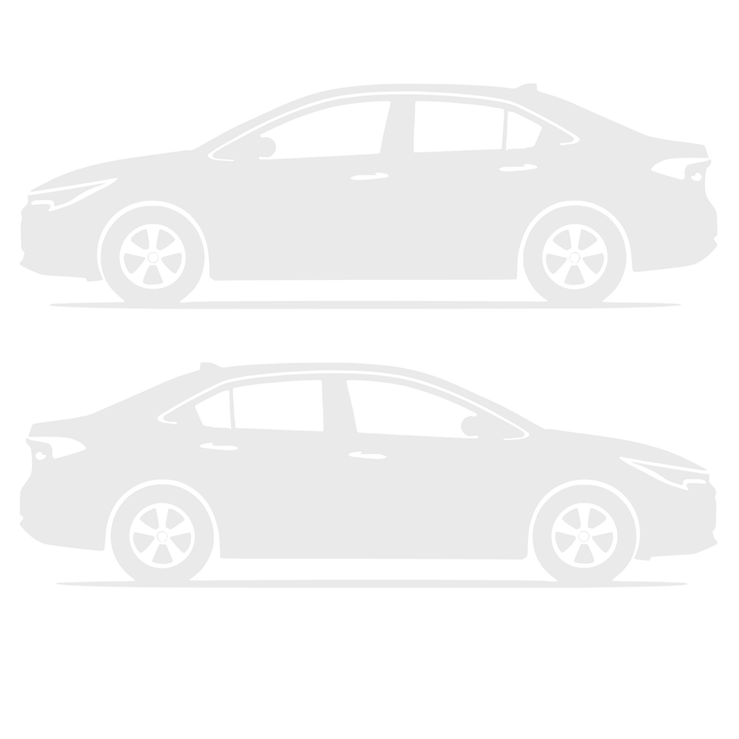 Set 2 stickere rezistente, stanga si dreapta, Toyota Corolla 2019+, sedan