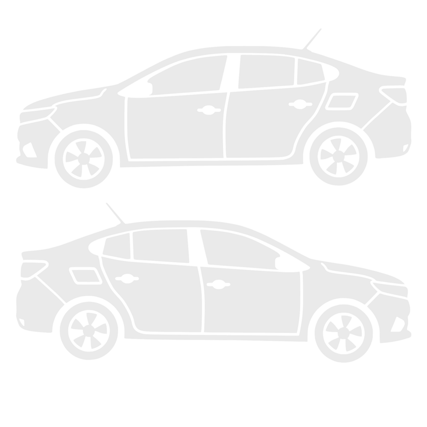 Set 2 stickere rezistente, stanga si dreapta, Dacia Logan 3 2021+
