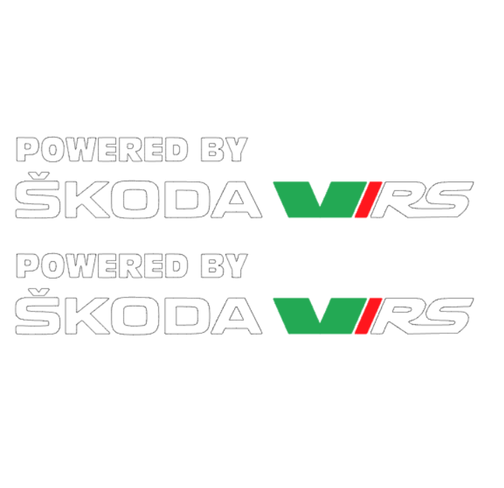 Set 2 stickere tip Powered by Skoda