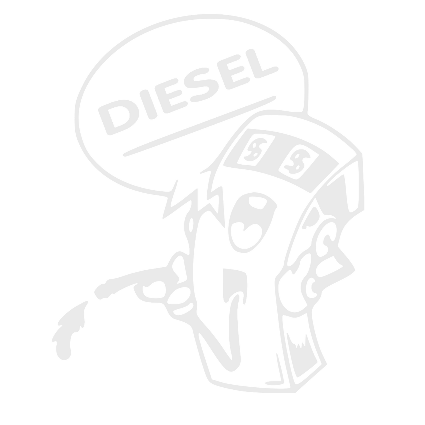 Sticker auto rezistent, pentru clapeta rezervor, pompa Diesel