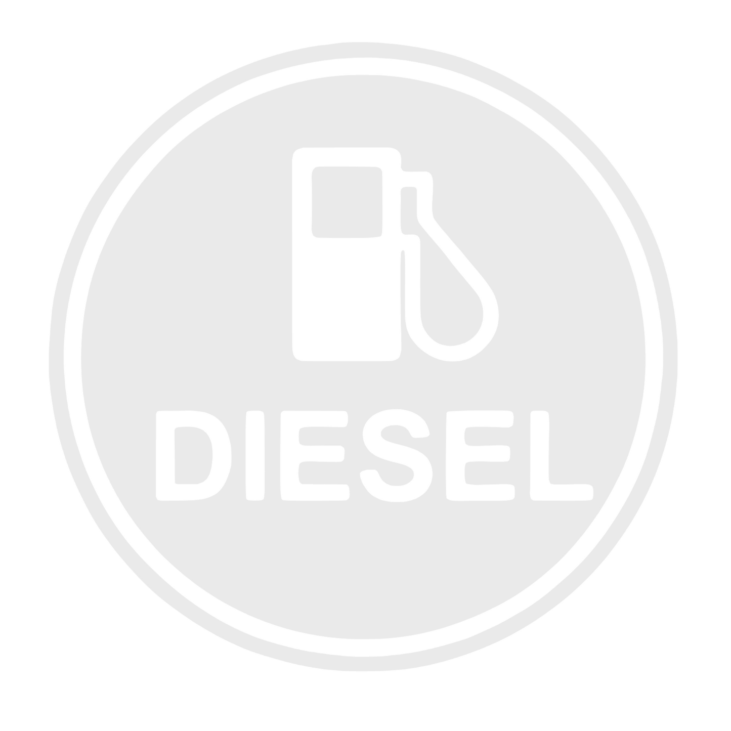 Sticker auto rezistent, pentru clapeta rezervor, Diesel