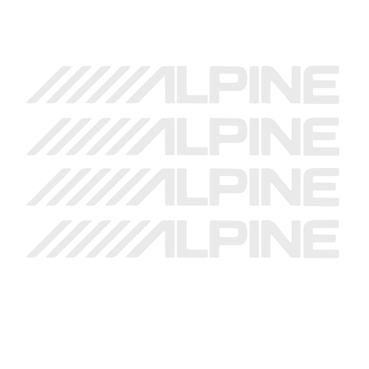 Set 4 Stickere Auto Alpine, 12,9 cm