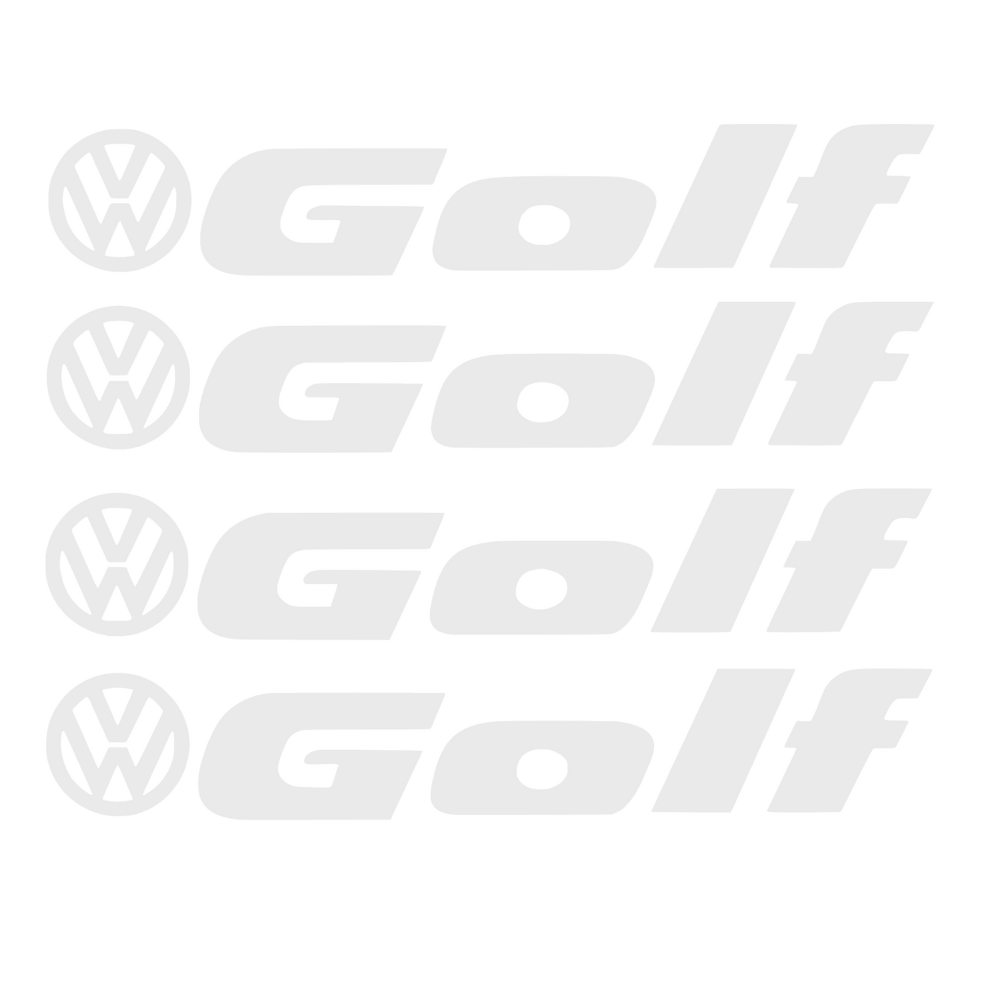 Set 4 Sticker Auto Volkswagen Golf Vw manere - etriere