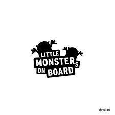 Sticker Little Monsters on Board