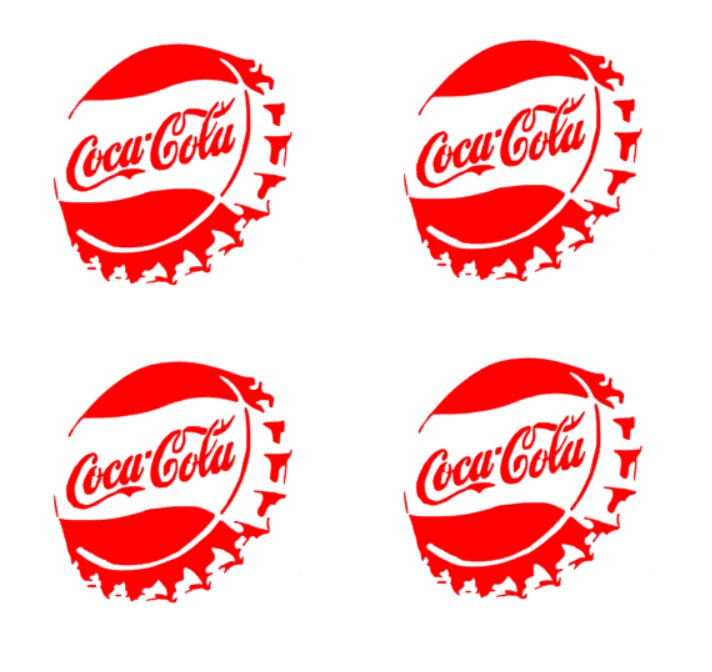 Set 4 stickere dop Coca Cola model 1