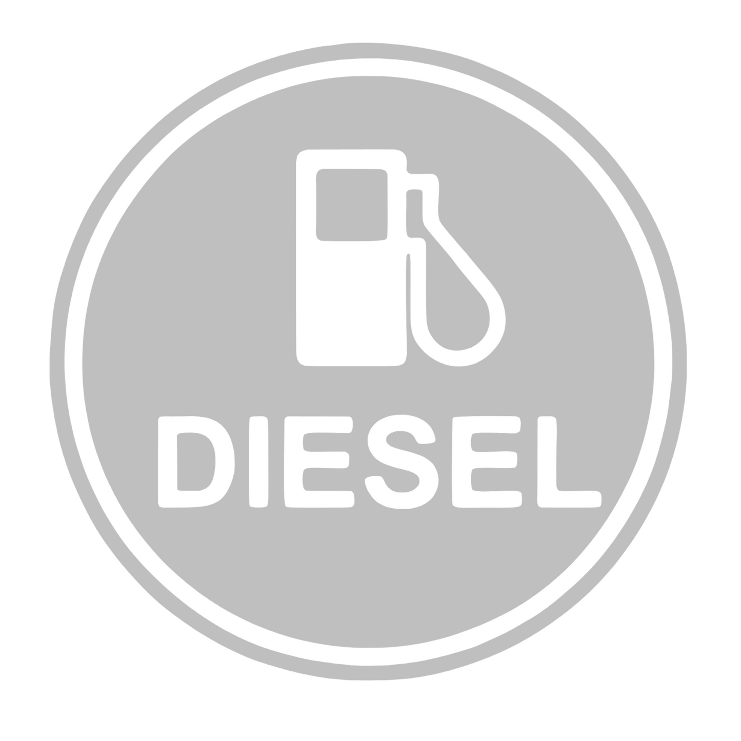 Sticker auto rezistent, pentru clapeta rezervor, Diesel