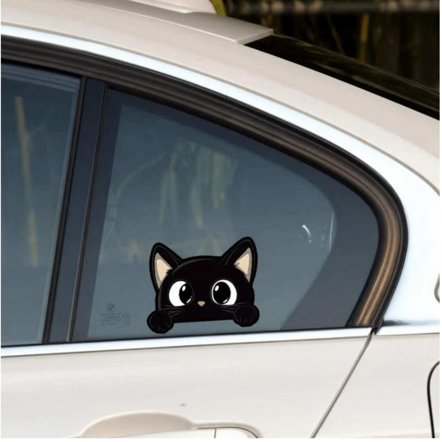 Set 3 stickere auto rezistente, pisici negre