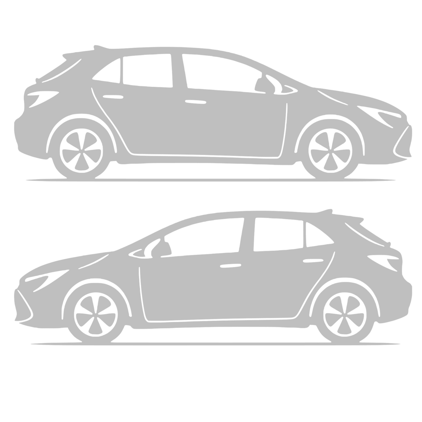Set 2 stickere rezistente, stanga si dreapta, Toyota Corolla 2019+, hatchback