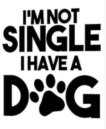 Sticker i'm not single,i have a dog