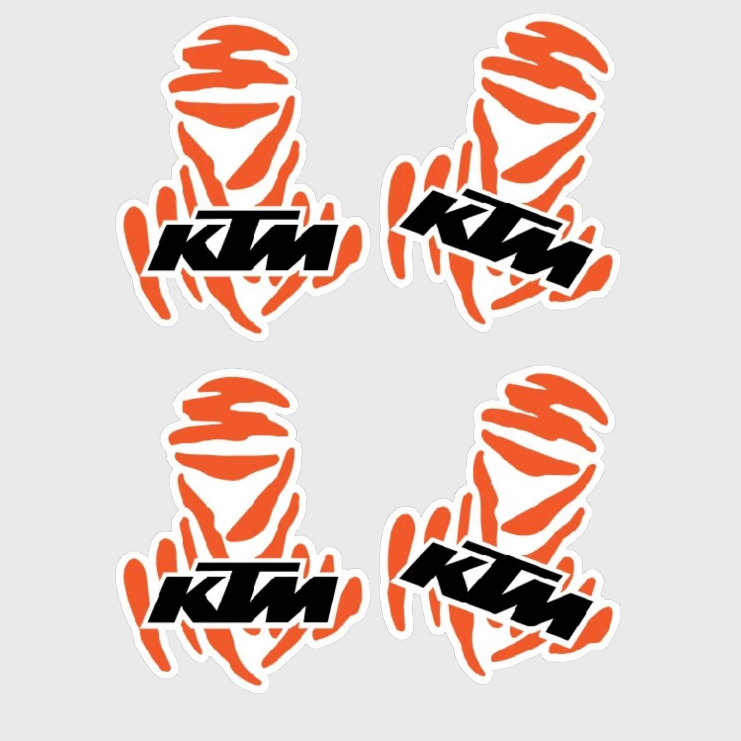 Set 4 stickere decorative, KTM Rally Dakar, rezistente
