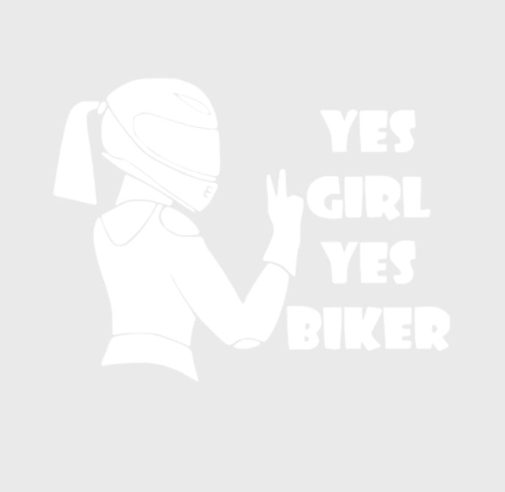 Sticker Yes Biker, Yes Girl, Fata Motociclista