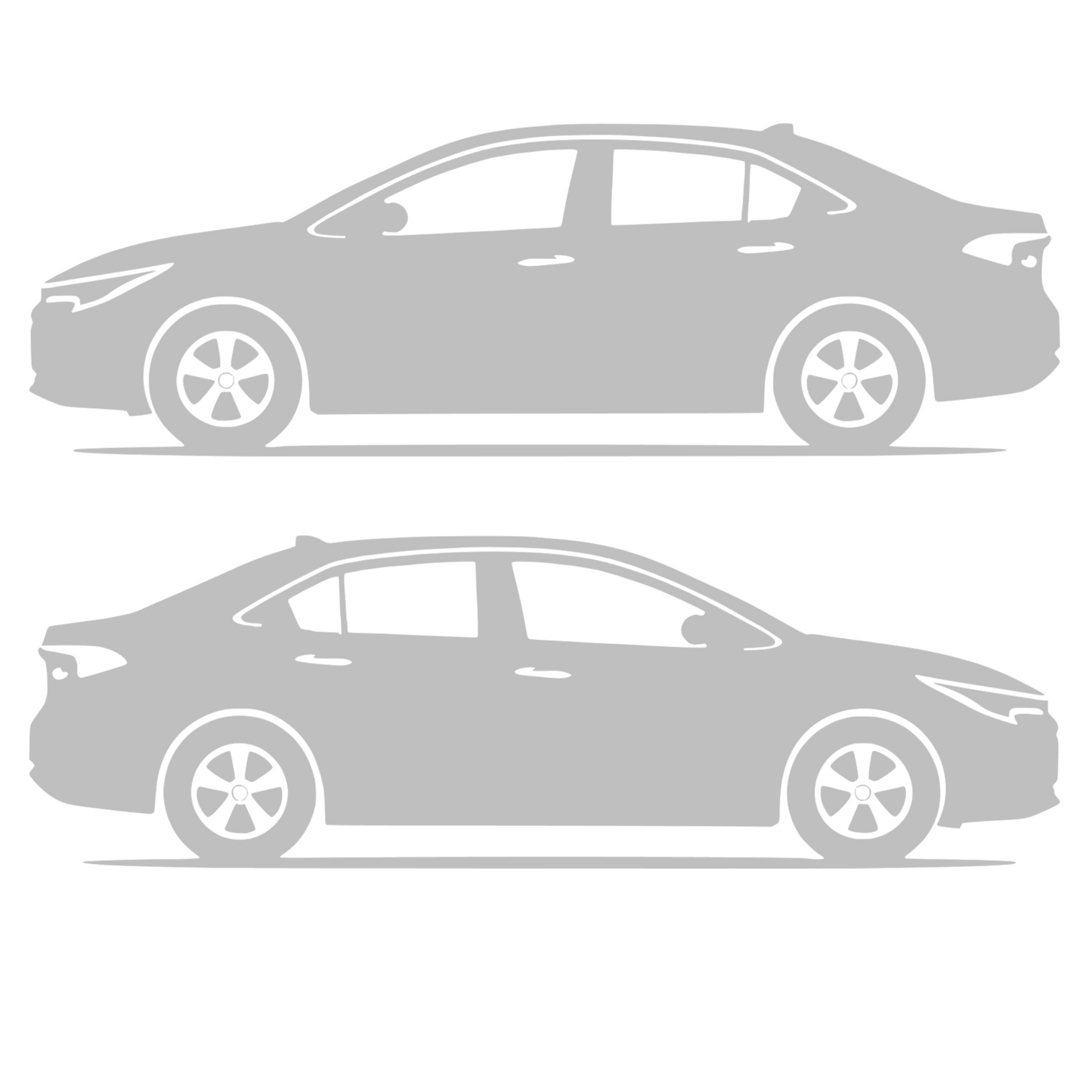 Set 2 stickere rezistente, stanga si dreapta, Toyota Corolla 2019+, sedan