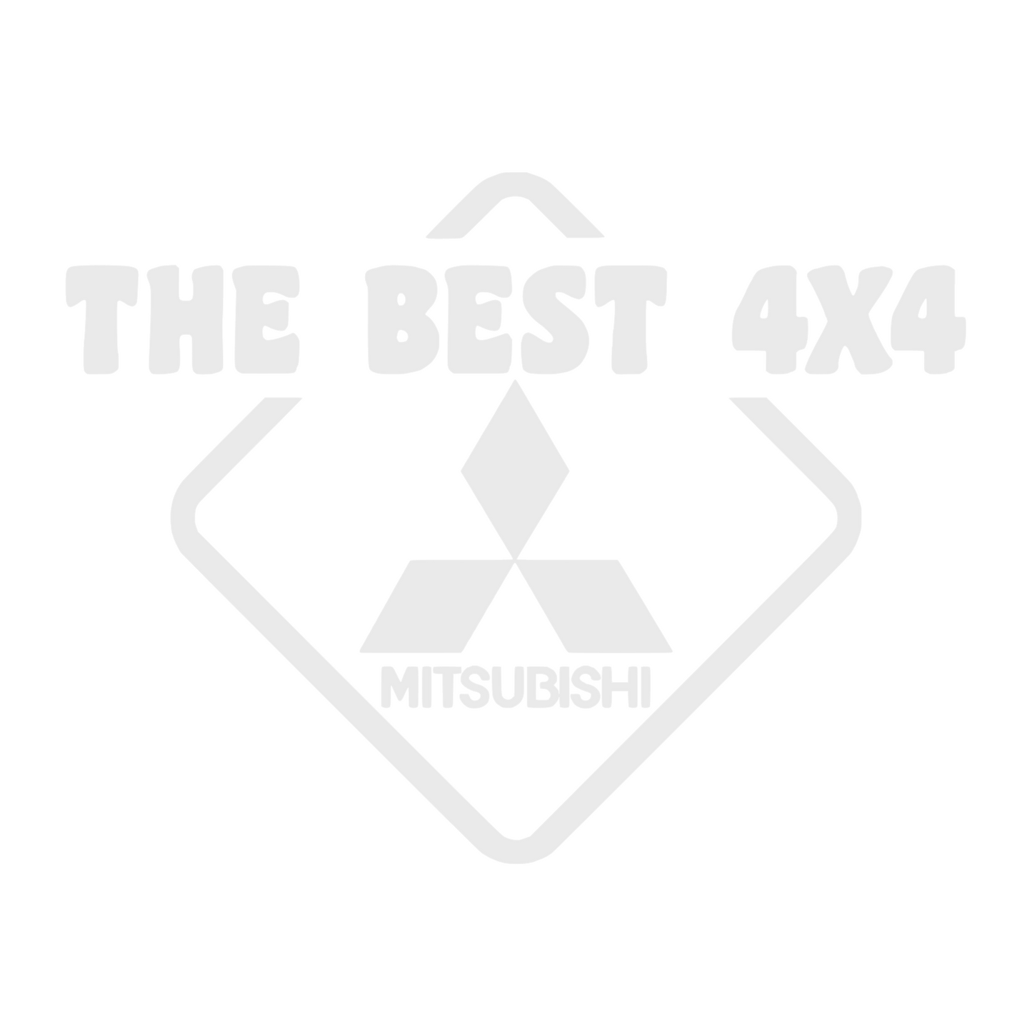 Sticker auto rezistent, Mitsubishi, the best 4x4