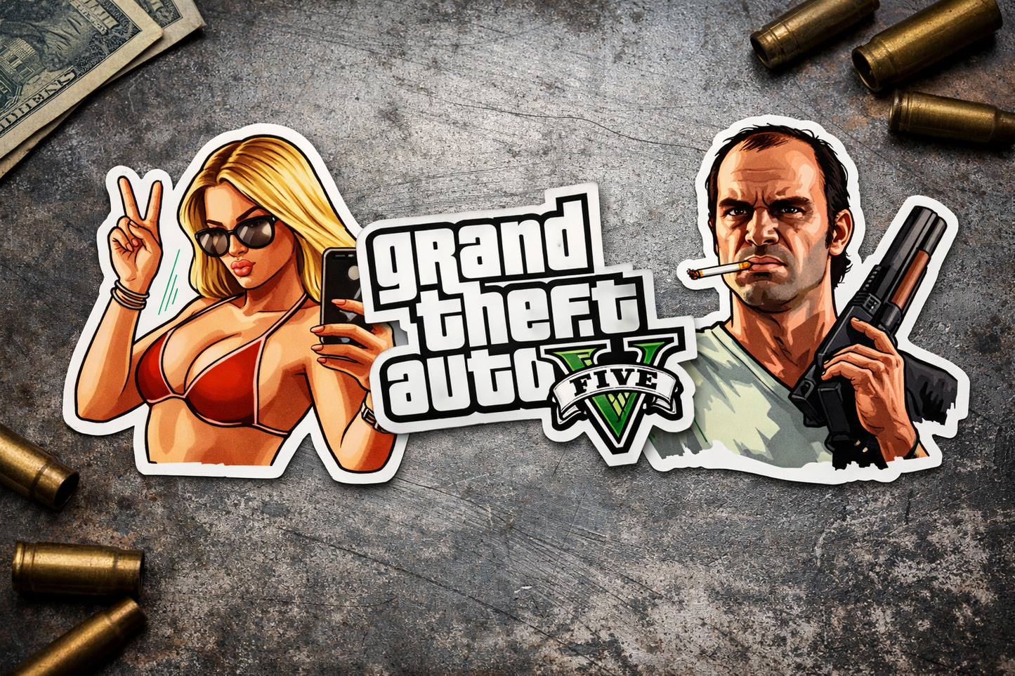Set 2 stickere auto GTA V