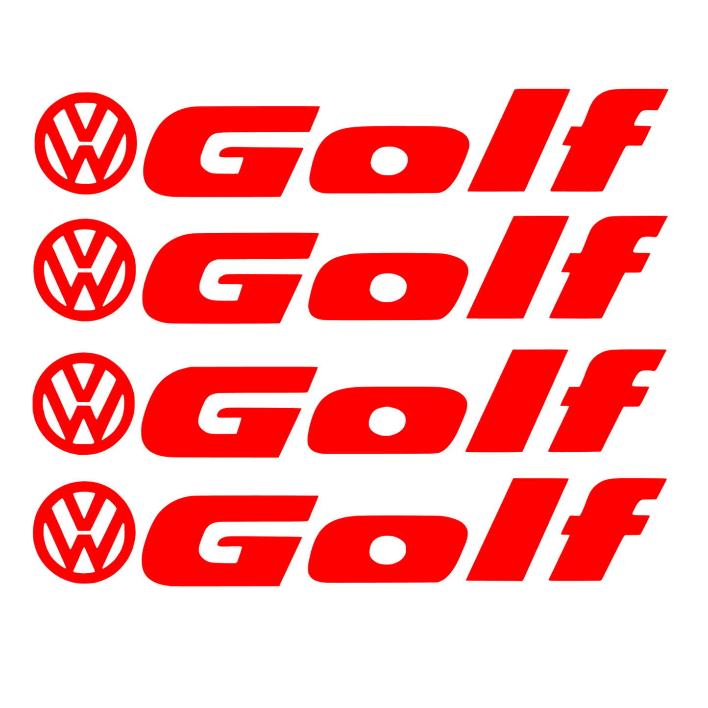 Set 4 Sticker Auto Volkswagen Golf Vw manere - etriere