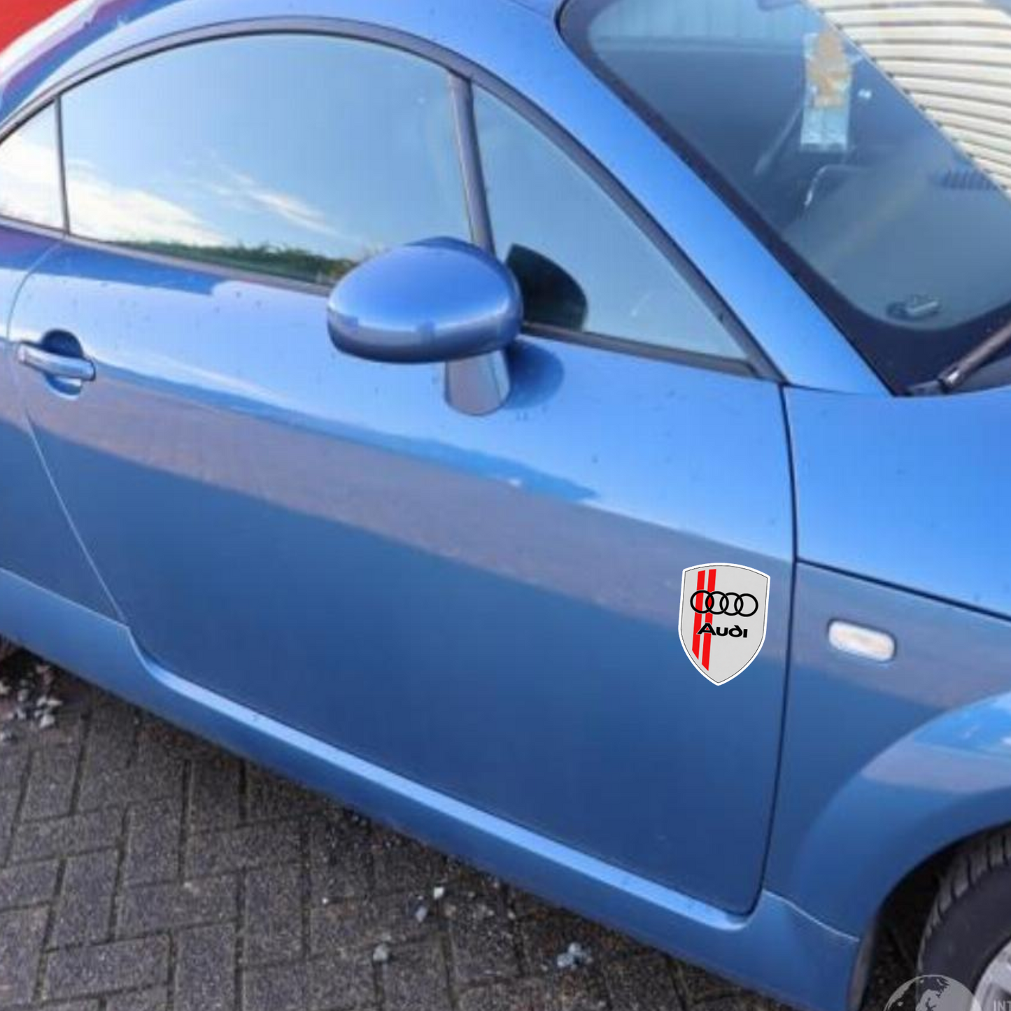 Set 2 stickere auto rezistente, pentru Audi