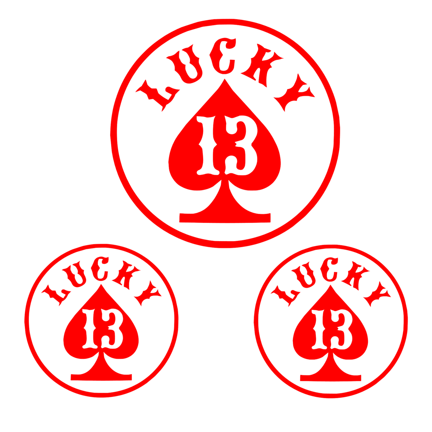 Set 3 stickere Lucky 13