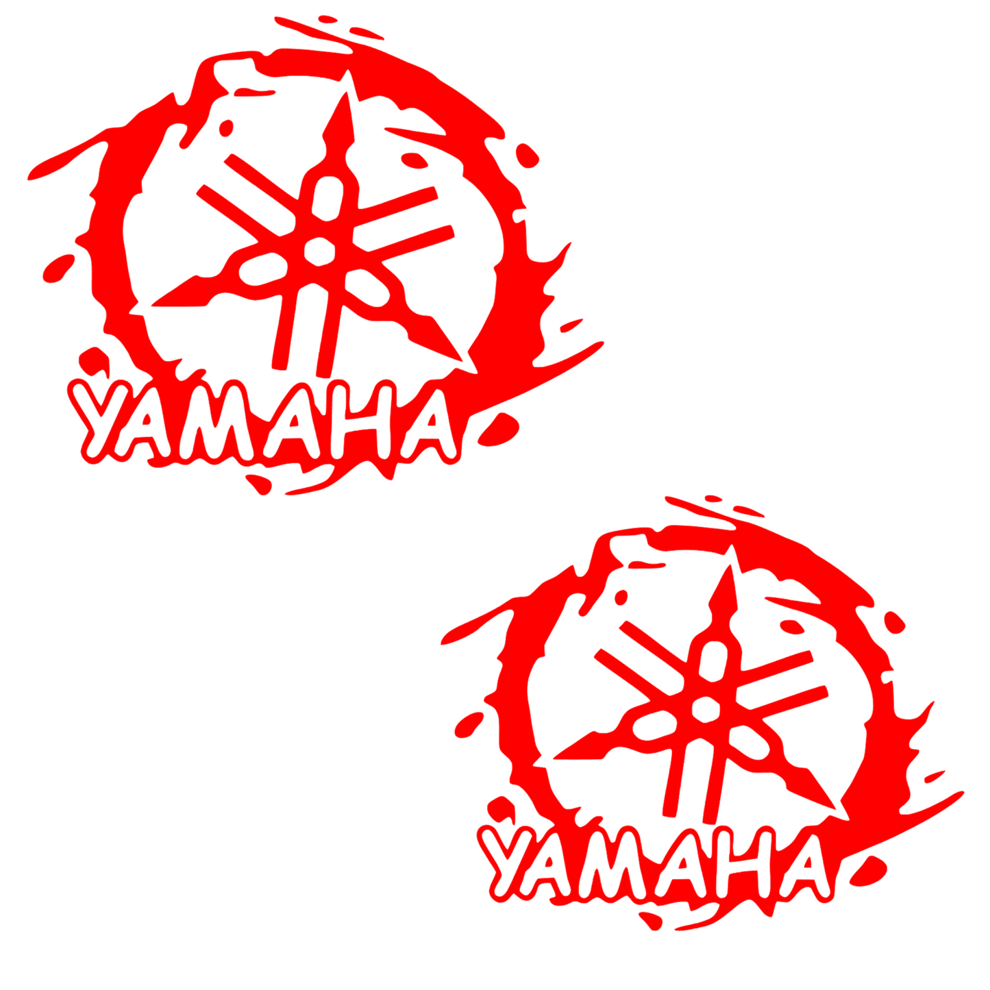 Set 2 stickere decorative, rezistente, auto sau moto, logo Yamaha