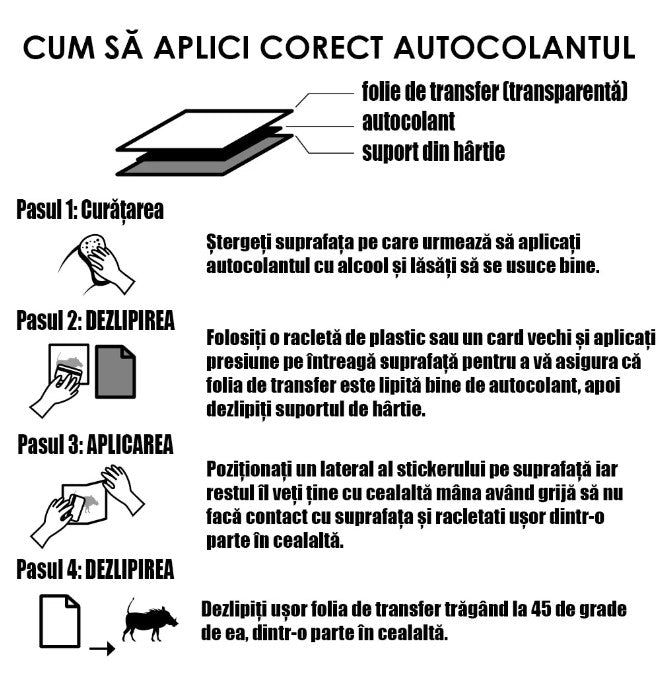 Sticker Royal Stance pentru lipit pe parbriz in interior