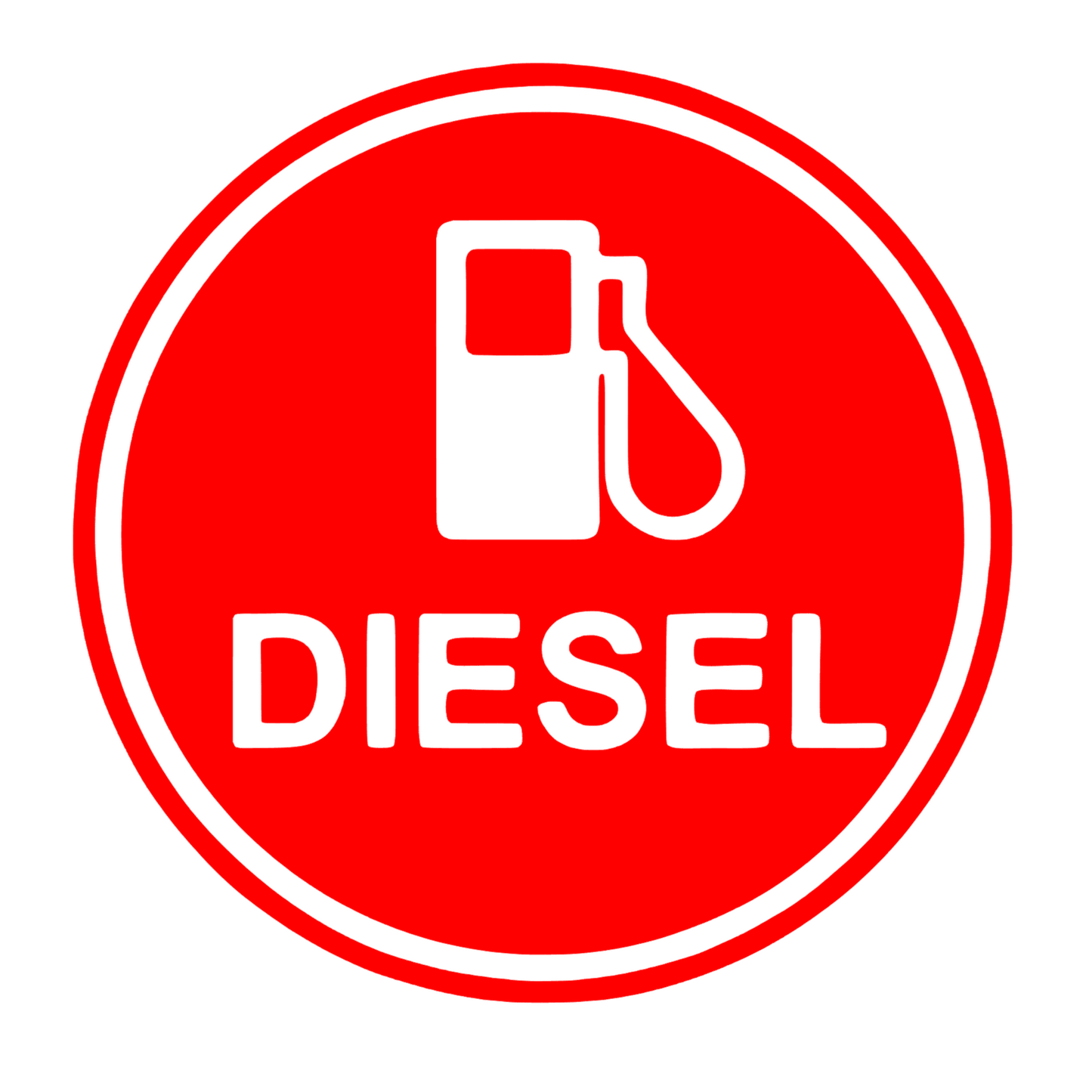Sticker auto rezistent, pentru clapeta rezervor, Diesel