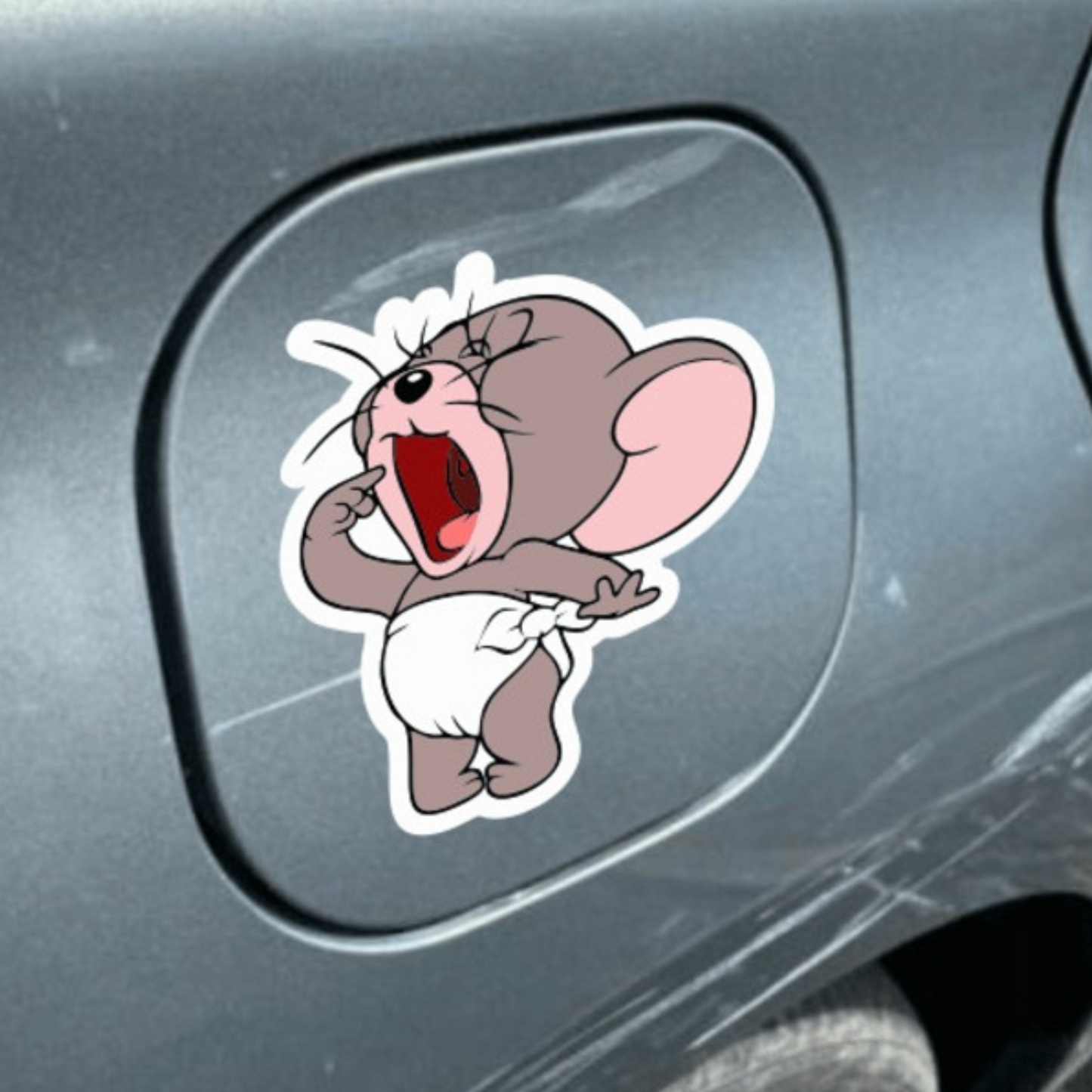 Sticker decorativ rezistent, Jerry, capac rezervor