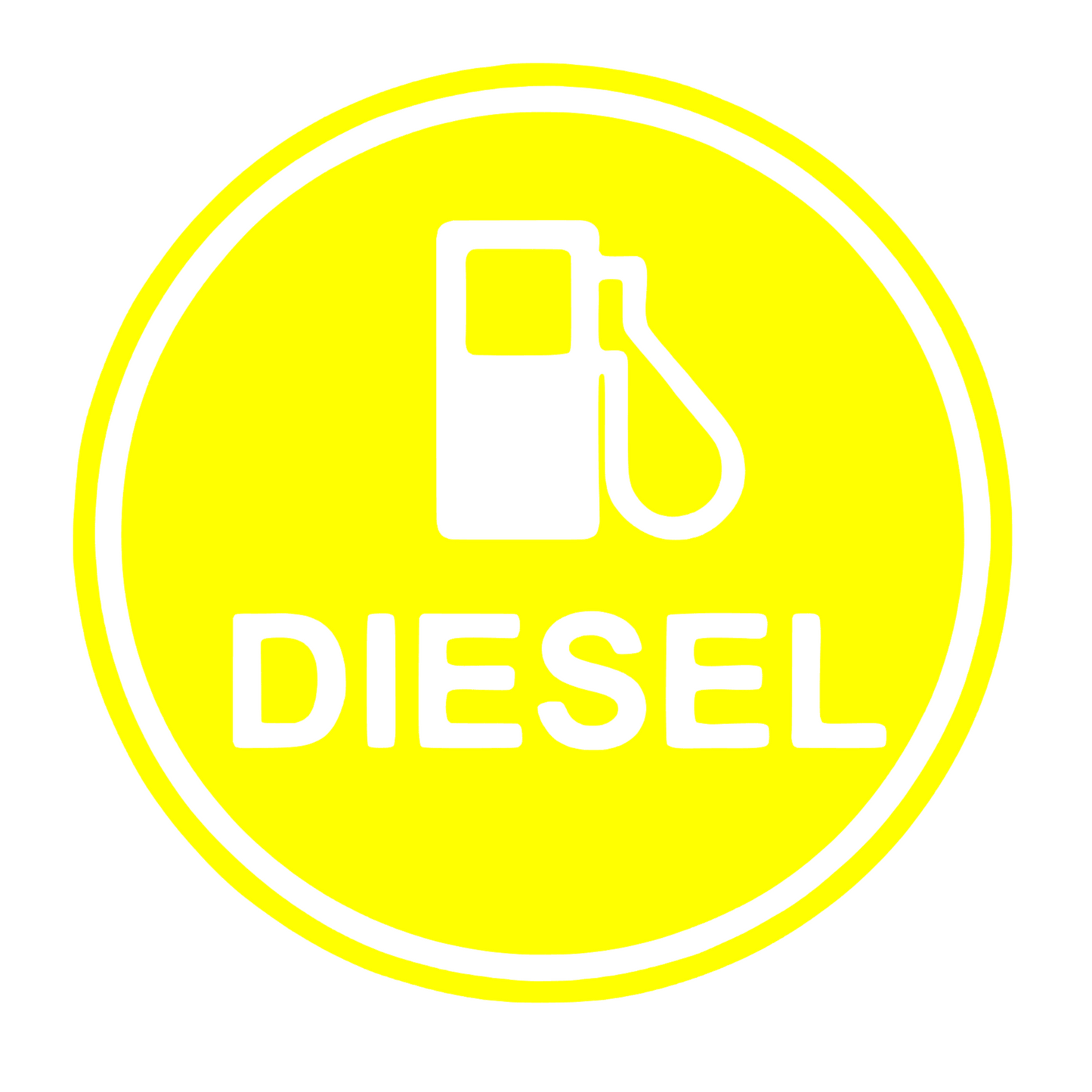 Sticker auto rezistent, pentru clapeta rezervor, Diesel