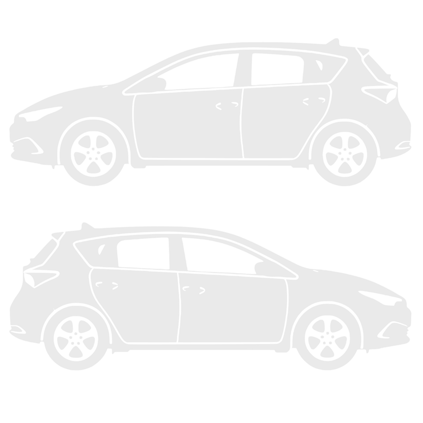Set 2 stickere rezistente, stanga si dreapta, Toyota Auris Hatchback