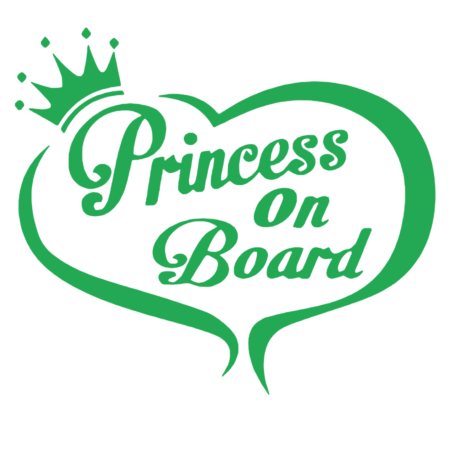 Sticker auto Princess on board cu inima
