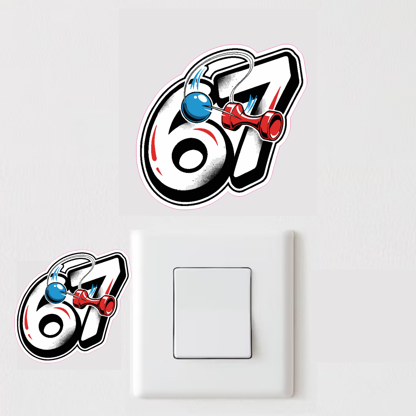 Sticker rezistent SIX SEVEN 67 Kendama v2