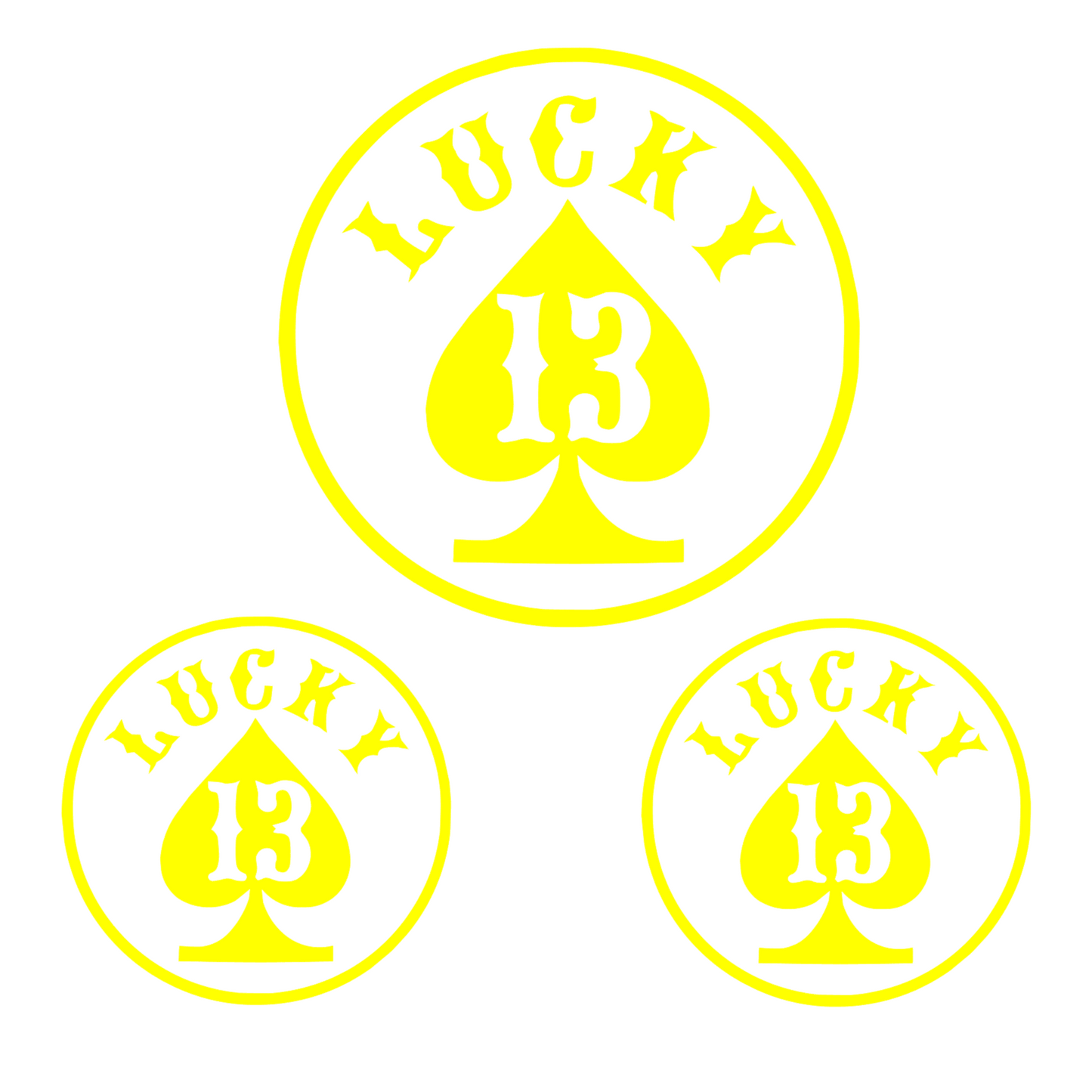 Set 3 stickere Lucky 13