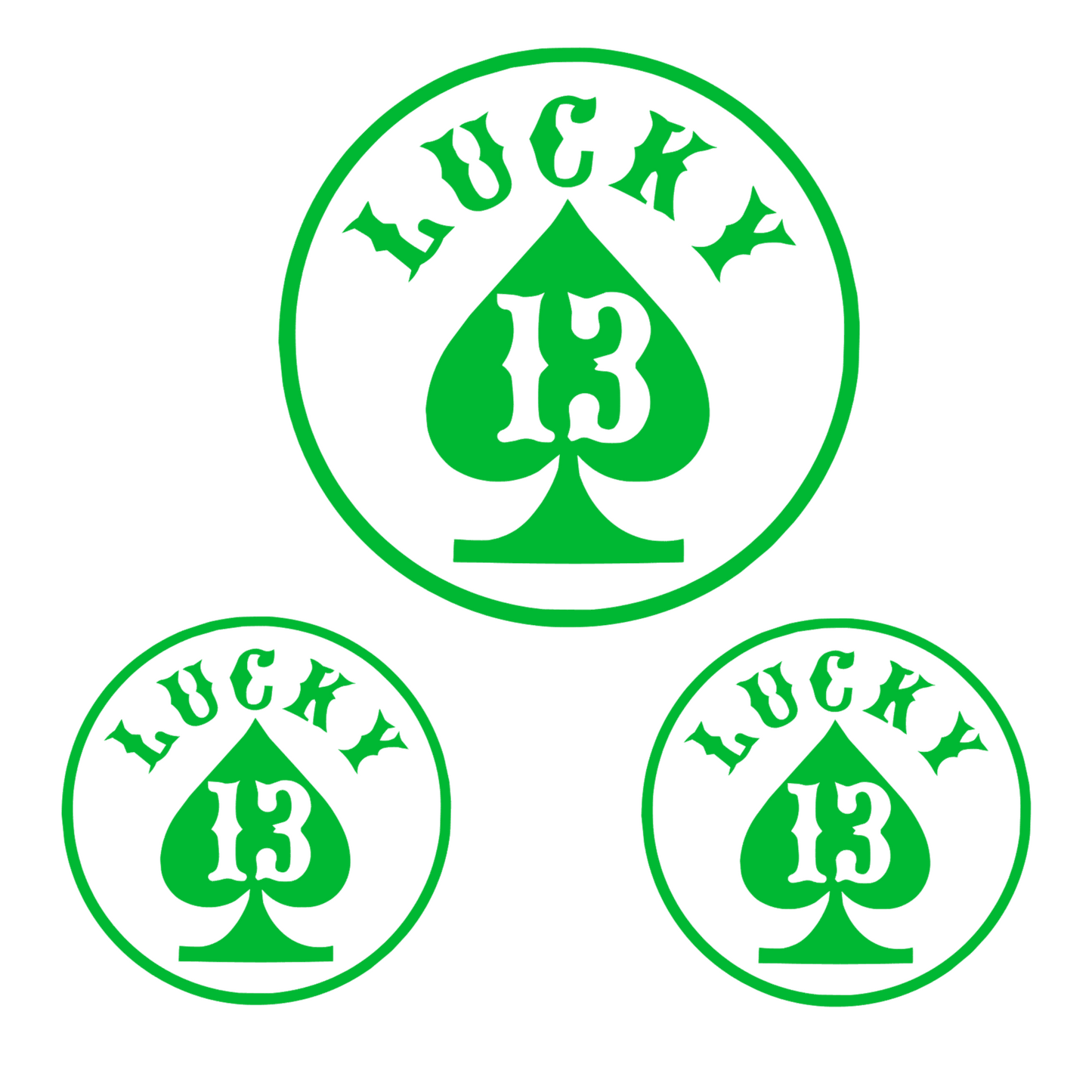 Set 3 stickere Lucky 13