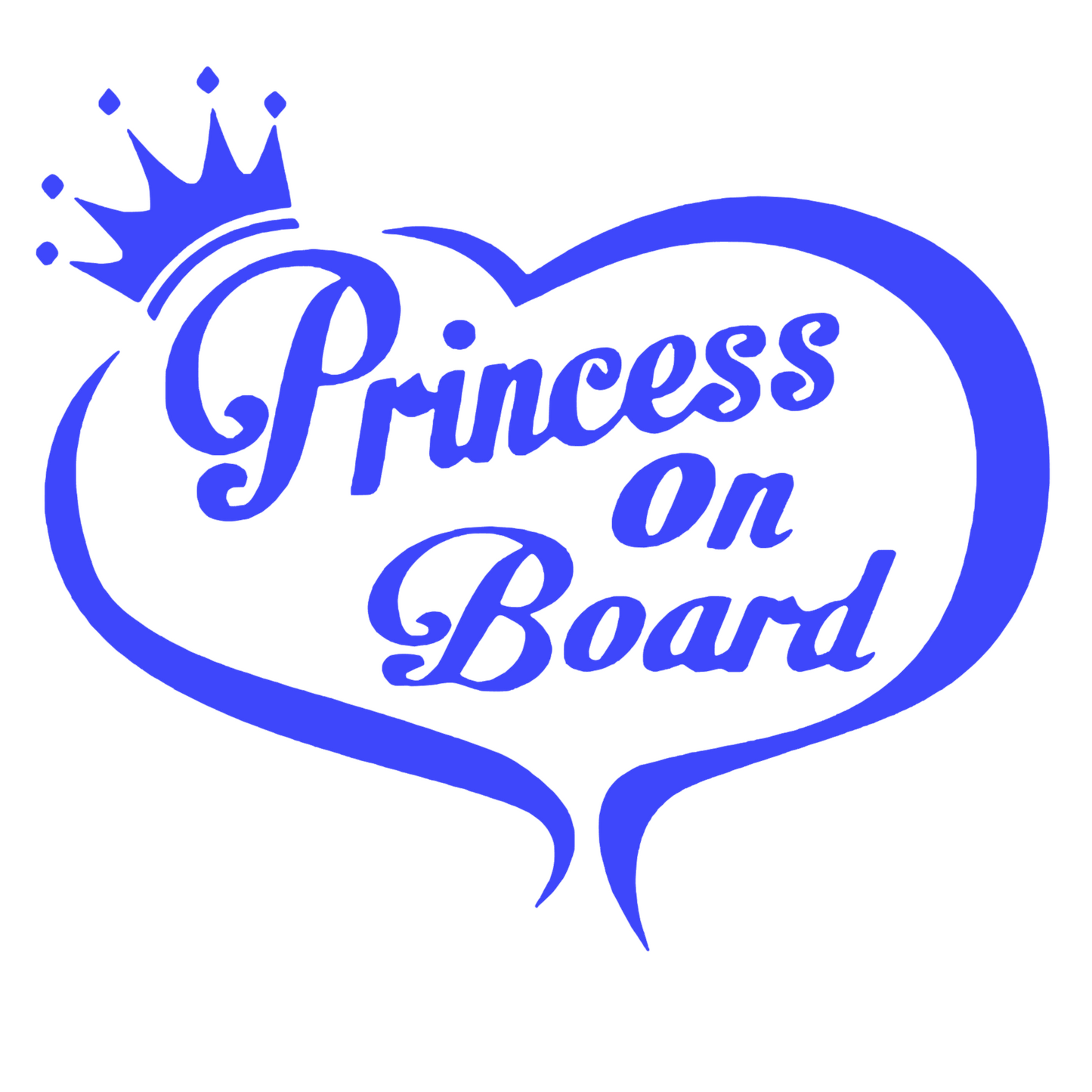 Sticker auto Princess on board cu inima