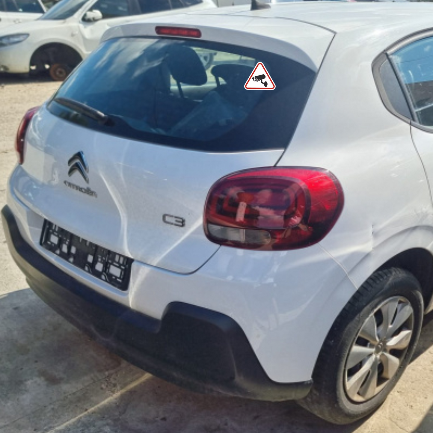 Set 4 stickere rezistente, pentru taxi si ride sharing, supraveghere video