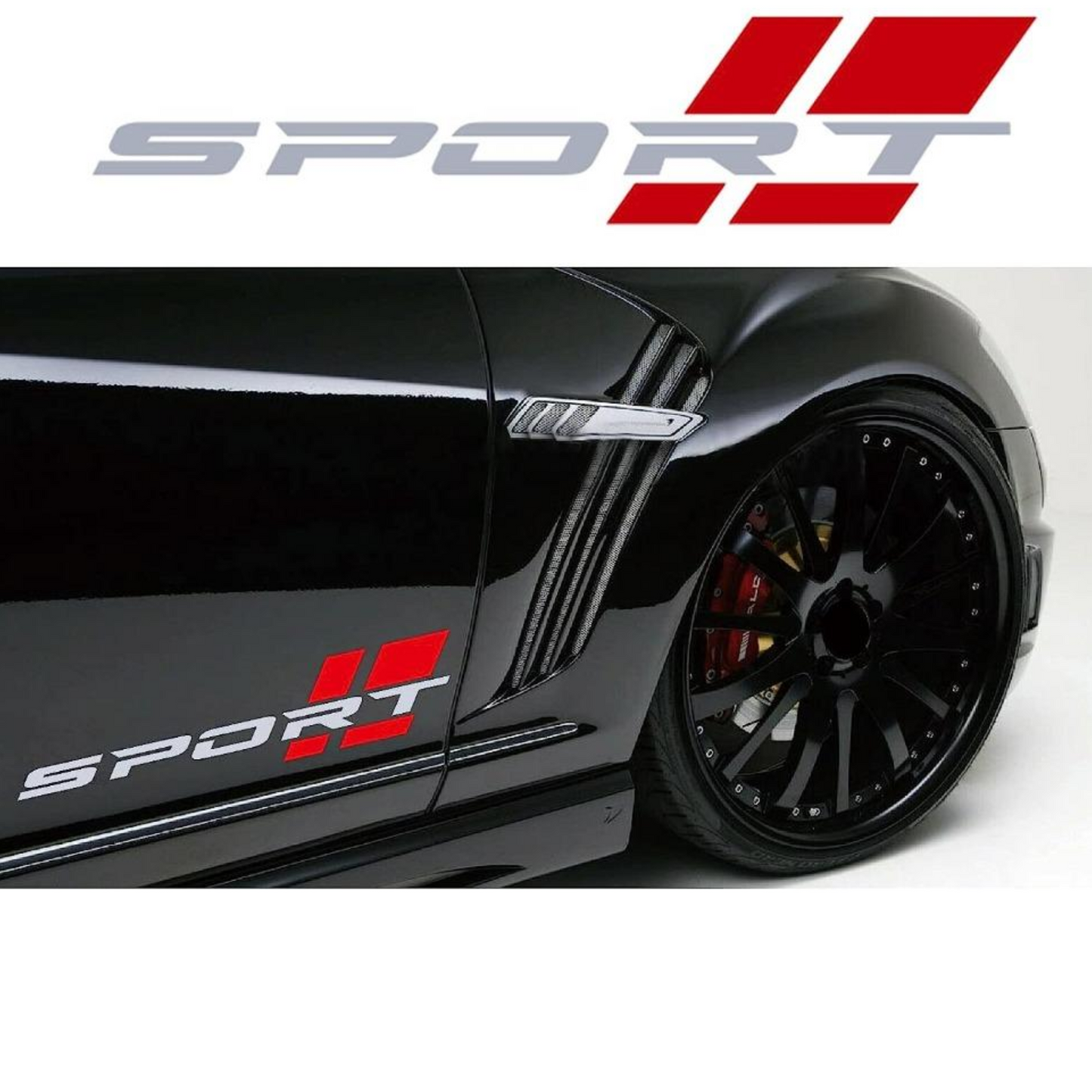 Set stickere laterale auto, model Sport, rezistente la apa si UV