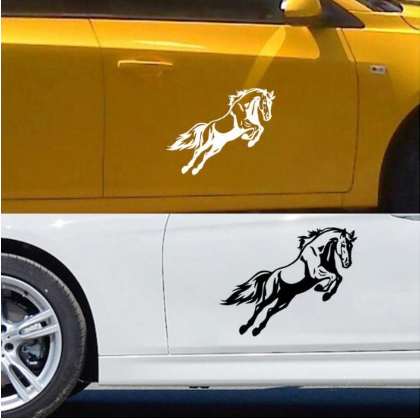 Sticker auto rezistent, cal saltaret