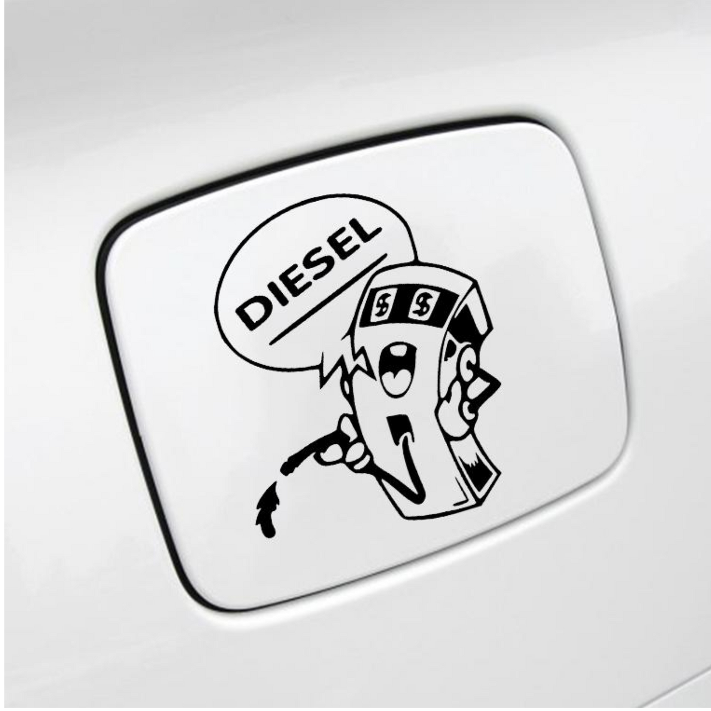 Sticker auto rezistent, pentru clapeta rezervor, pompa Diesel