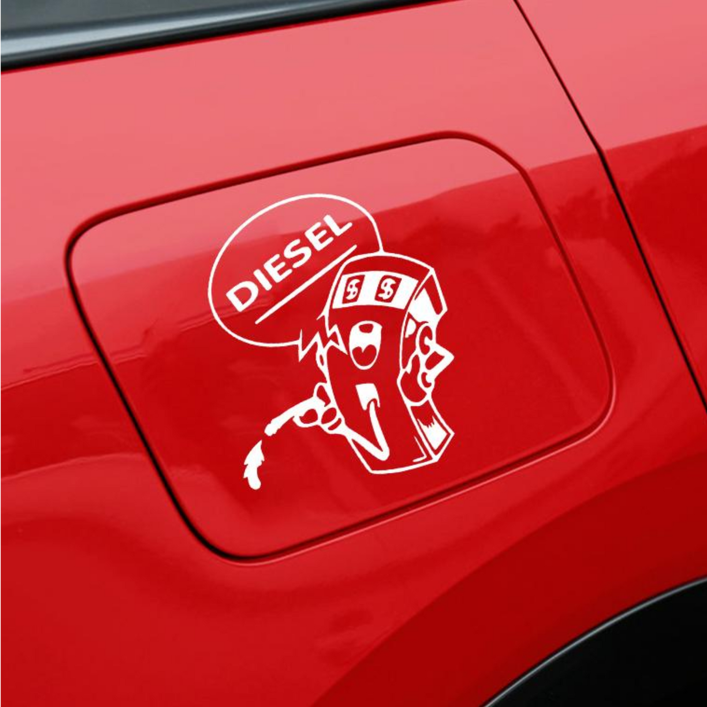 Sticker auto rezistent, pentru clapeta rezervor, pompa Diesel
