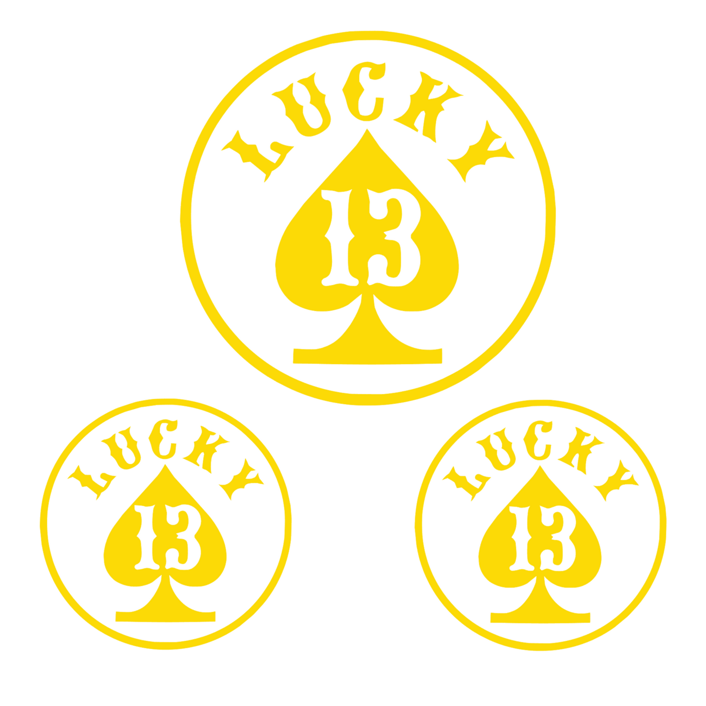 Set 3 stickere Lucky 13
