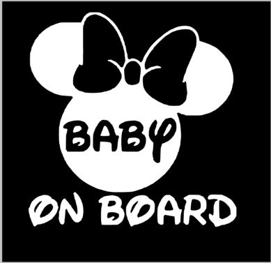 Sticker baby on board (Minnie)