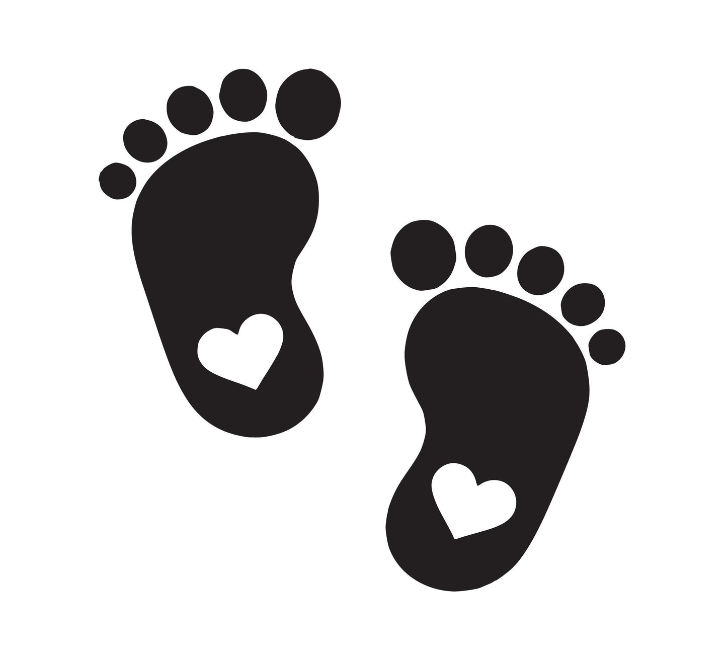 Sticker baby footprint